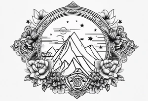 Sol e lua tattoo idea