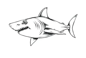 American traditional shark tattoo idea