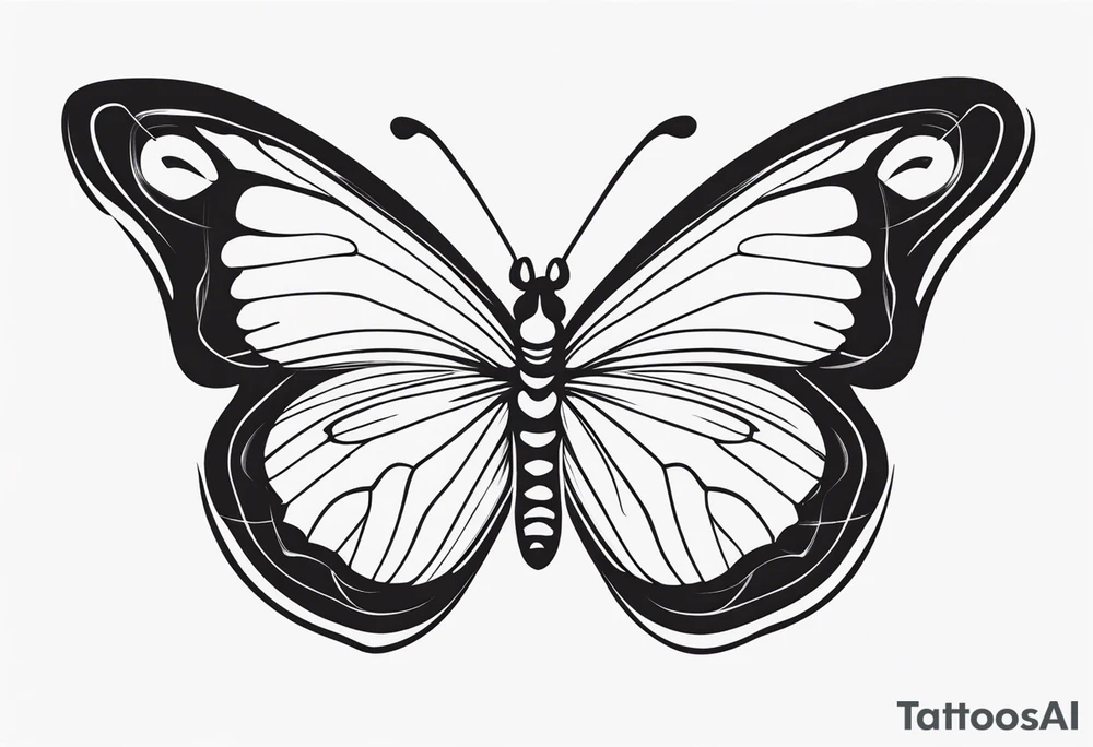 Pretty butterfly tattoo idea