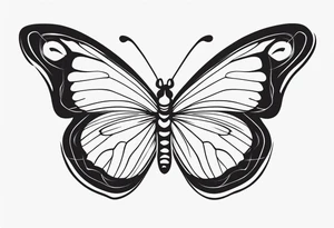 Pretty butterfly tattoo idea