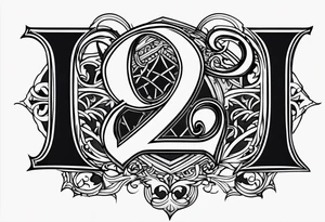 Fancy old English letters that say 1992 tattoo idea