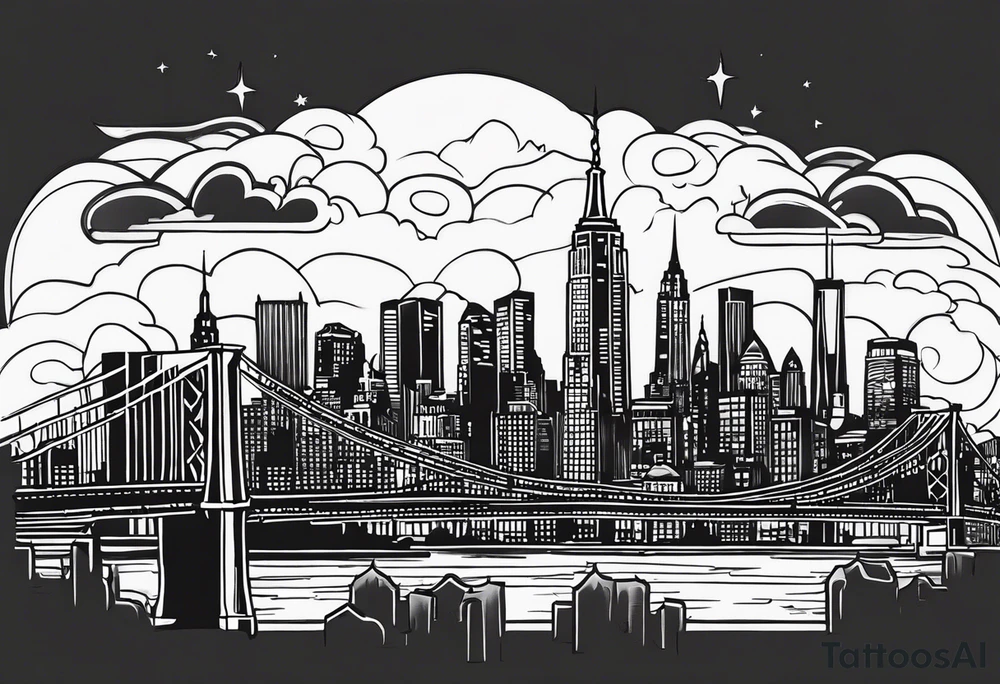Brooklyn skyline tattoo idea