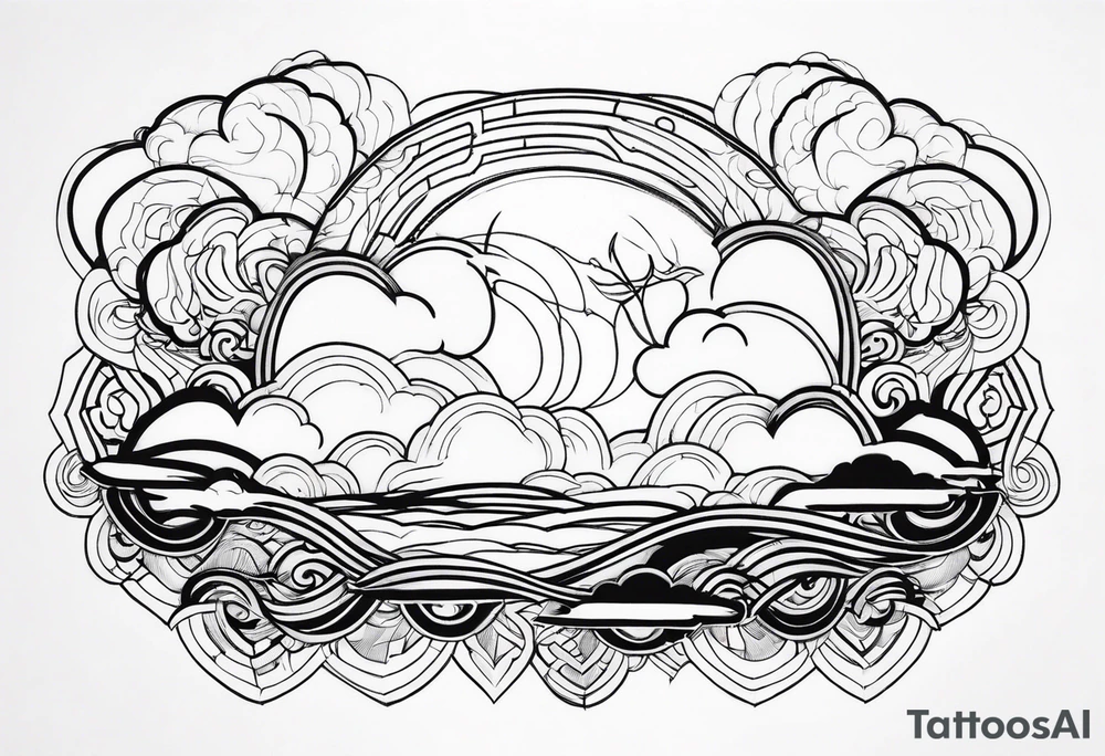 wispy clouds neojapanese tattoo idea