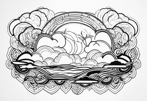 wispy clouds neojapanese tattoo idea