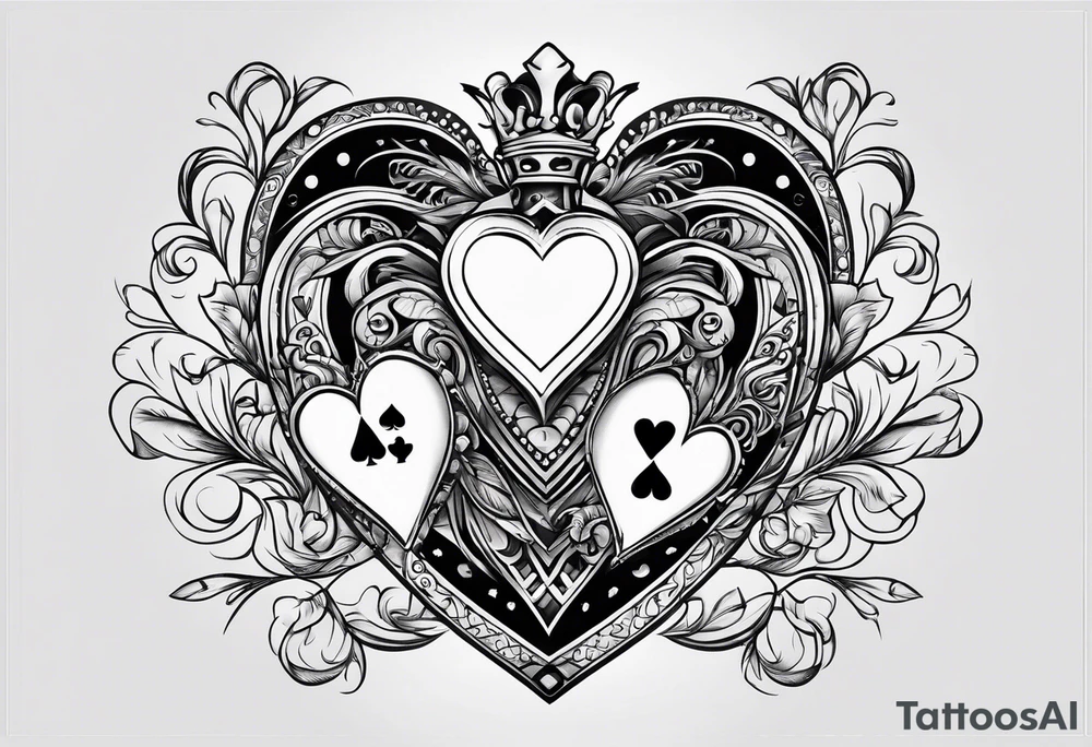 Jack of hearts card tattoo idea