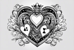 Jack of hearts card tattoo idea