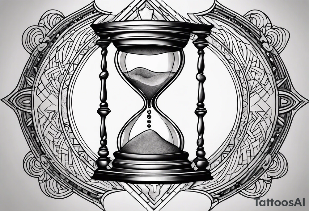 Sand clock tattoo idea