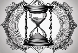 Sand clock tattoo idea