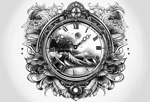 time and space tattoo idea
