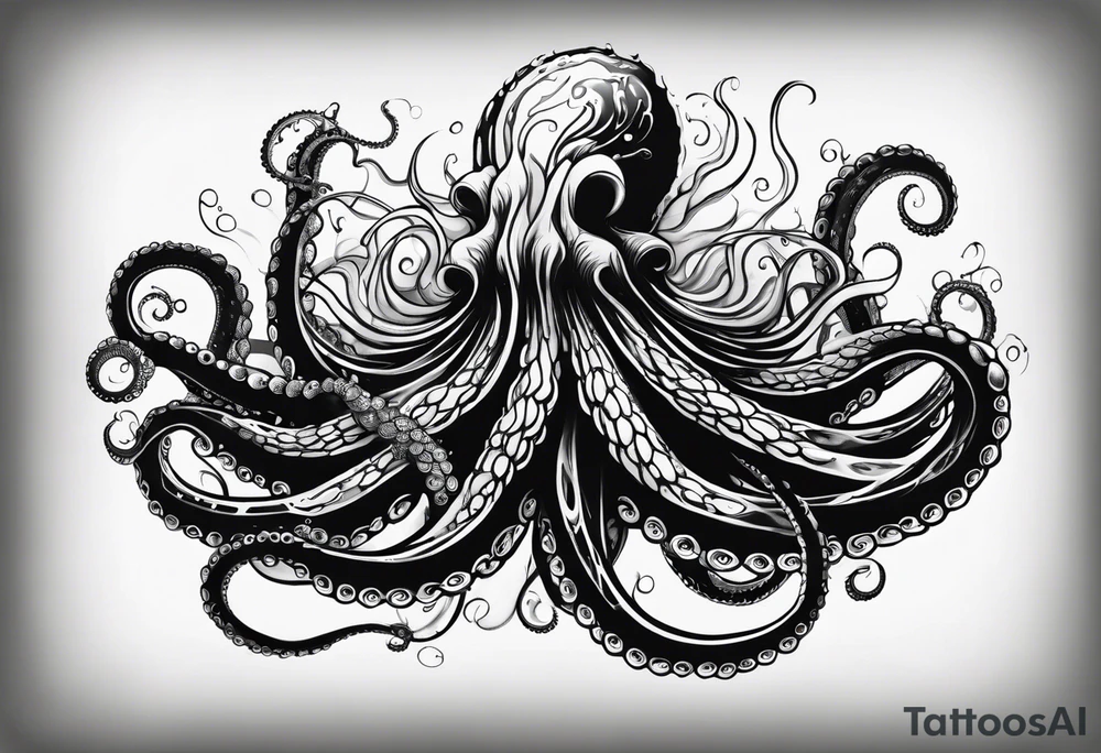 Kraken tentacles coming out of water tattoo idea Kraken tentacles coming out of water tattoo idea