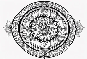 vegvisir & yggdrasill tattoo idea