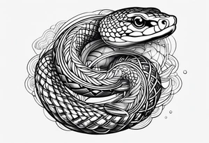 Snake scales fish tattoo idea