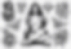 The girl sits with her legs wide open tattoo idea