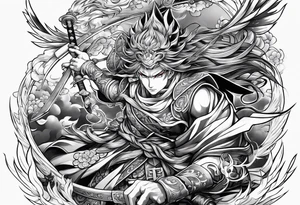 Gyutaro fighting tengen uzui tattoo idea