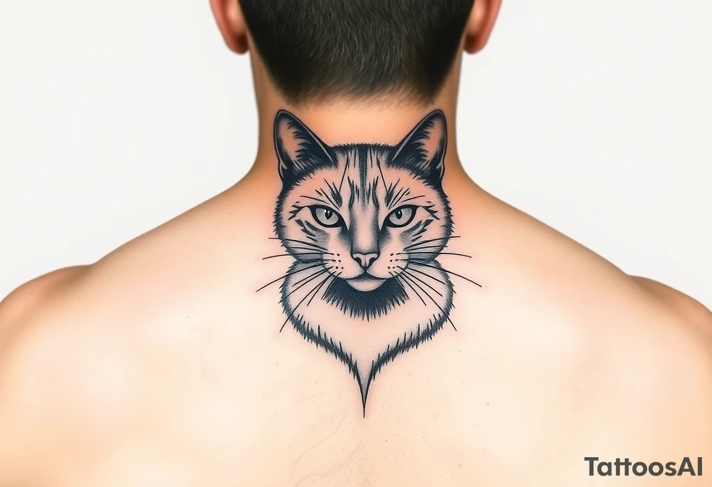 black cat tattoo idea