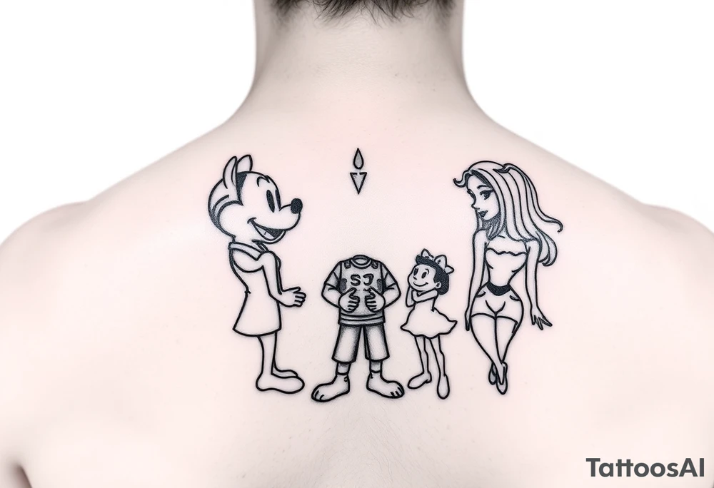 Small disney themed tattoo for friends tattoo idea