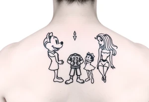 Small disney themed tattoo for friends tattoo idea