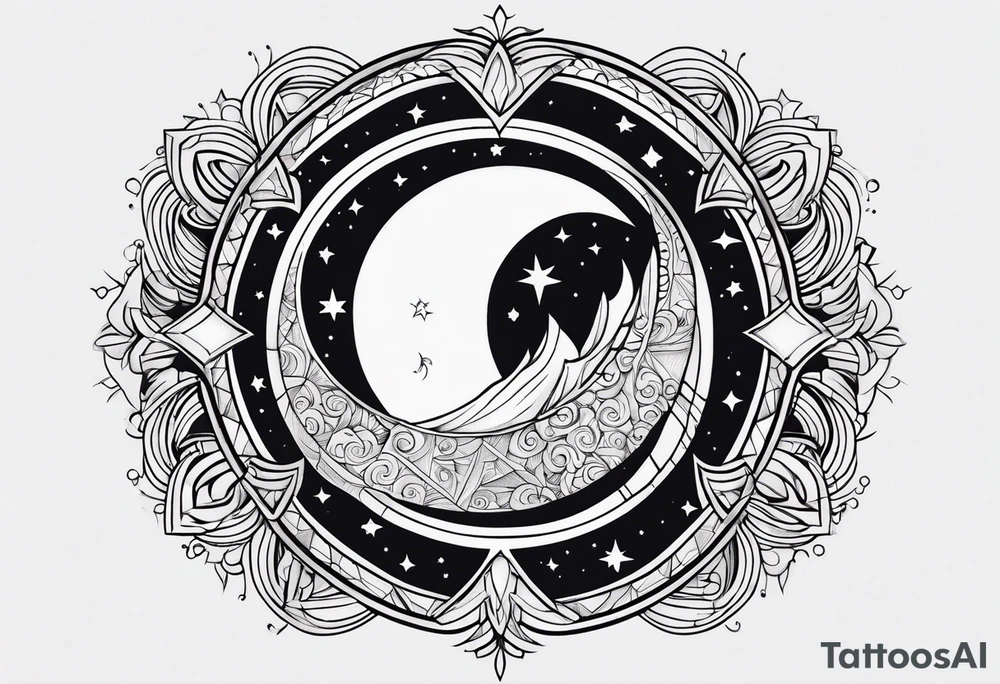 Moon lune tattoo idea