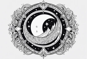 Moon lune tattoo idea