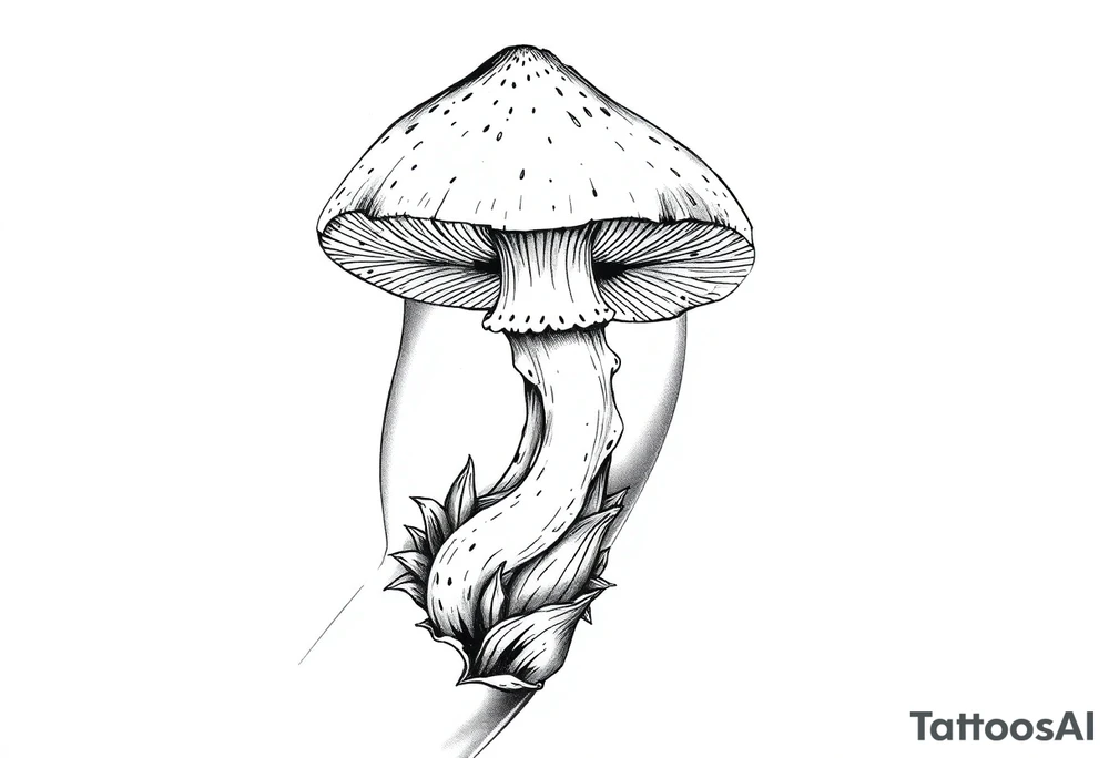 Mushroom vintage tattoo idea