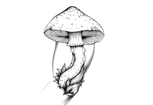 Mushroom vintage tattoo idea