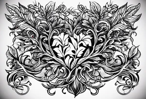 chest vines coming out of skin veins. for chest and stomach  and abs only. no leaves just vines tattoo idea