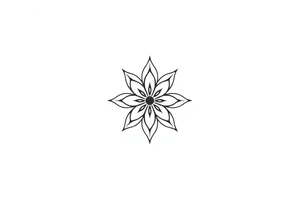 dinna fash. Sassanach. Style celtic. Minimaliste. Simple flower Monocotylédones tattoo idea