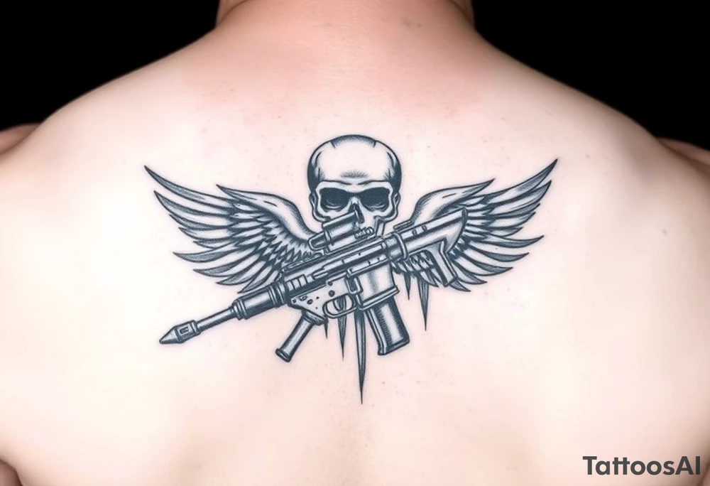 Combat marine veteran tattoo idea