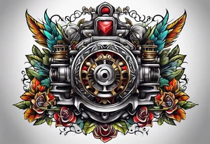 engine tattoo tattoo idea