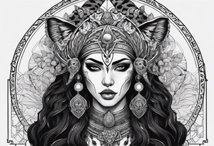 kali ma, alien goddess, valkrye, aries, pirate, divine feminine, zenza resonance, pachamama, lotus azul, blank panther, eagle, skull, 5D, nueva gaya, dna 12 tattoo idea