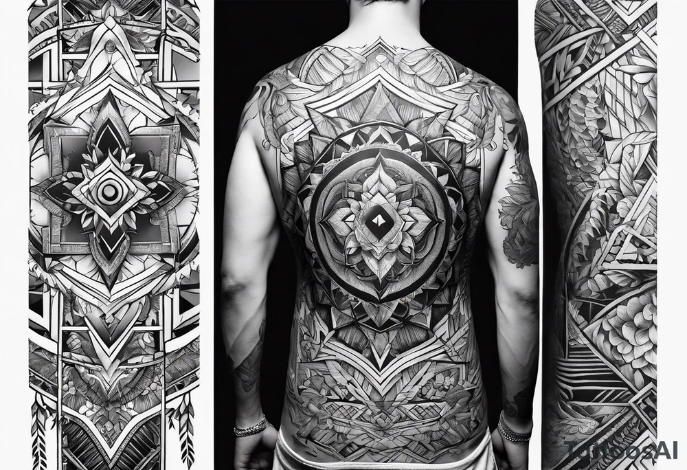 back tattoo covering the whole back drawing tattoo idea