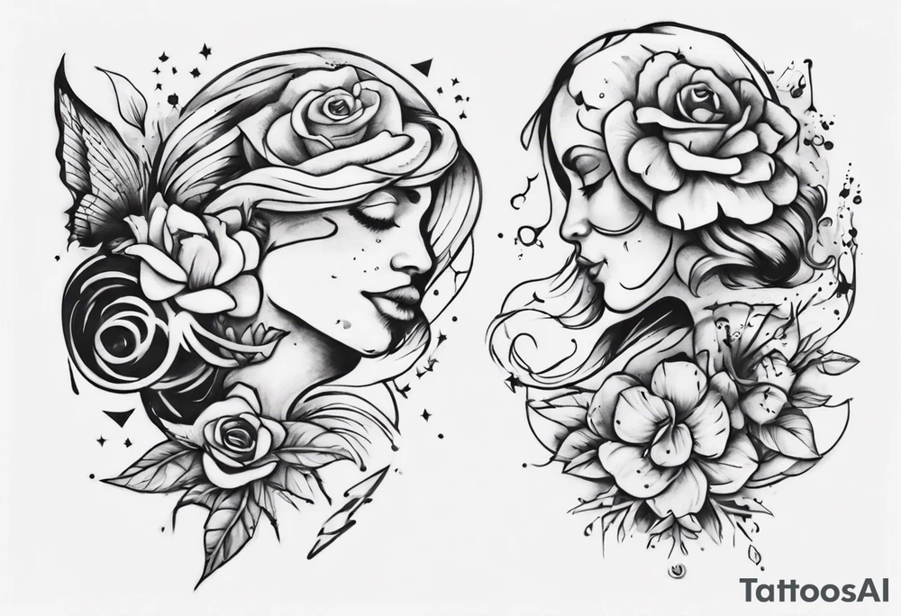 Two matching tattoos for couples tattoo idea