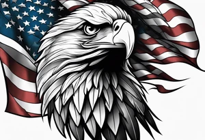 American flag eagle tattoo idea