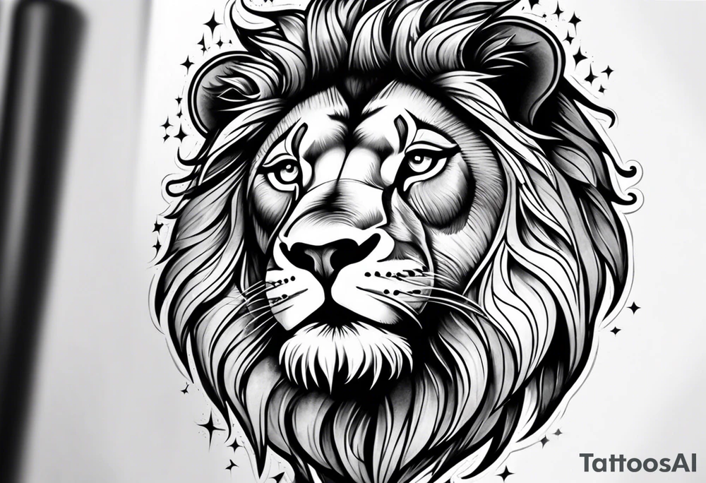 little lion tattoo idea