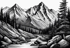 Jeremiah 1:19 tattoo with a mountain tattoo idea