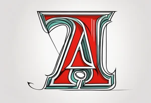 the letters A W R tattoo idea