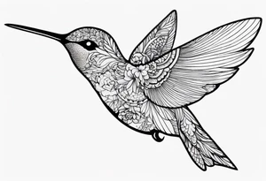 Hummingbird tattoo idea