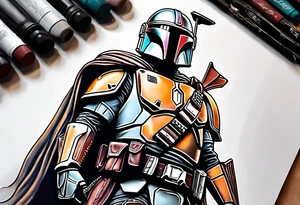 Mandolorian hunting tattoo idea