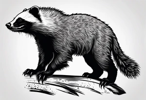 honey badger climbing over shoulder
, claws tattoo idea
