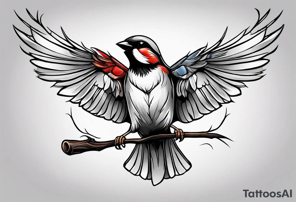 Sparrow tattoo idea