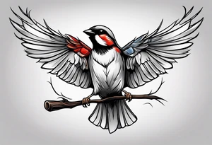 Sparrow tattoo idea