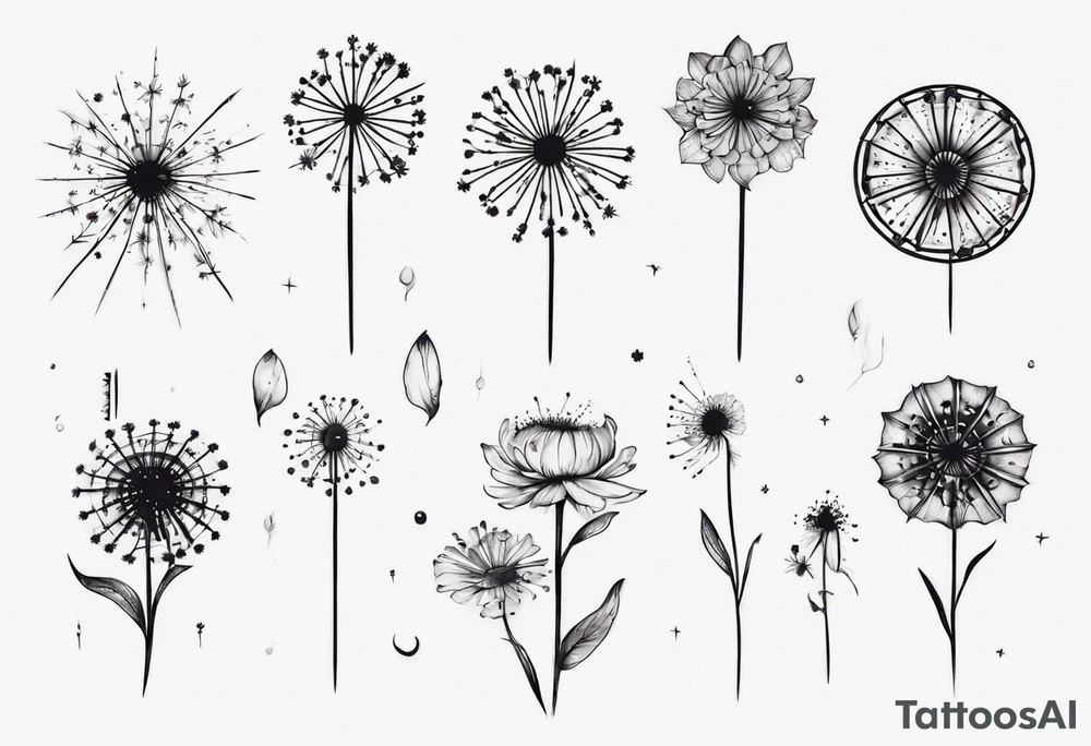 Wish dandellion tattoo idea