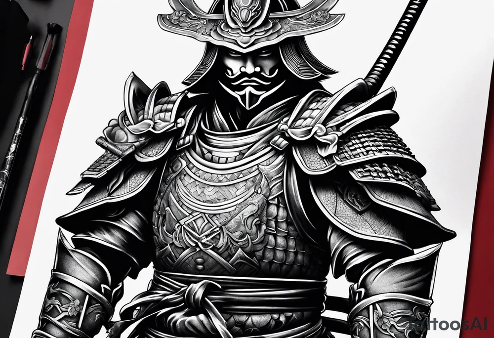 Samurai full armor tattoo idea