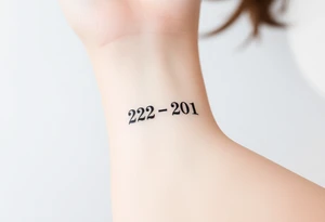 A sleek, minimalist barcode with the couple’s wedding date (22 - 12 - 2012) hidden in the numbers tattoo idea