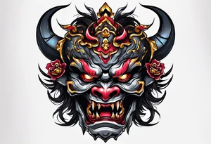 Cyber oni tattoo idea