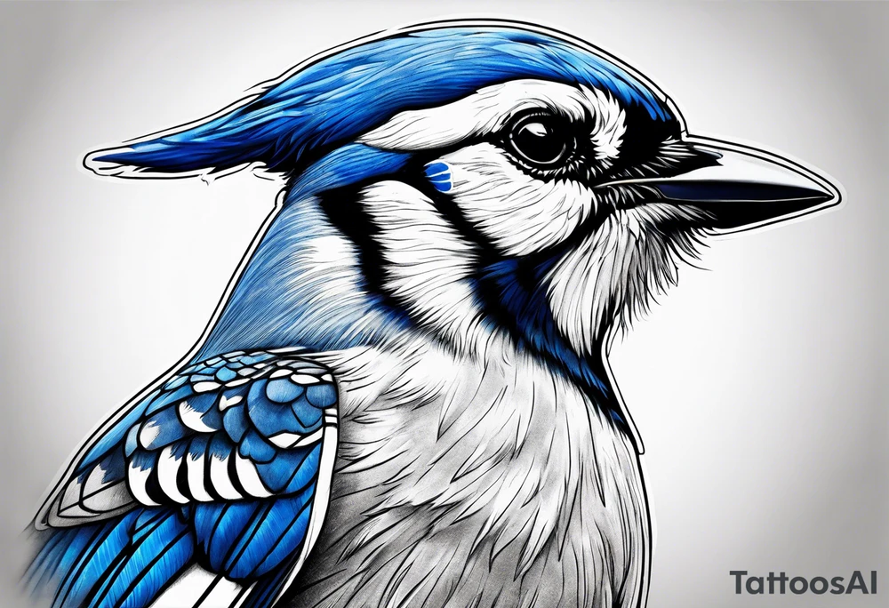 blue jay tattoo idea