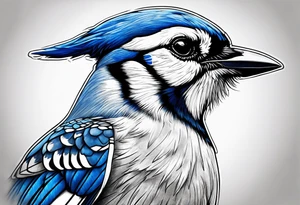 blue jay tattoo idea