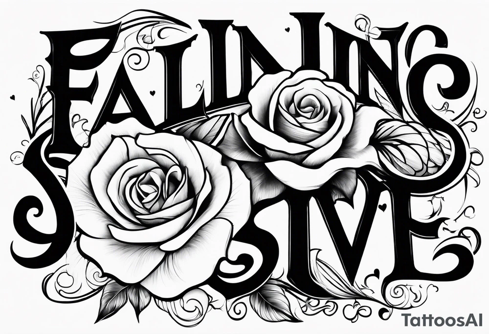 "Falling in love with Jesus" text tattoo idea "Falling in love with Jesus" text tattoo idea