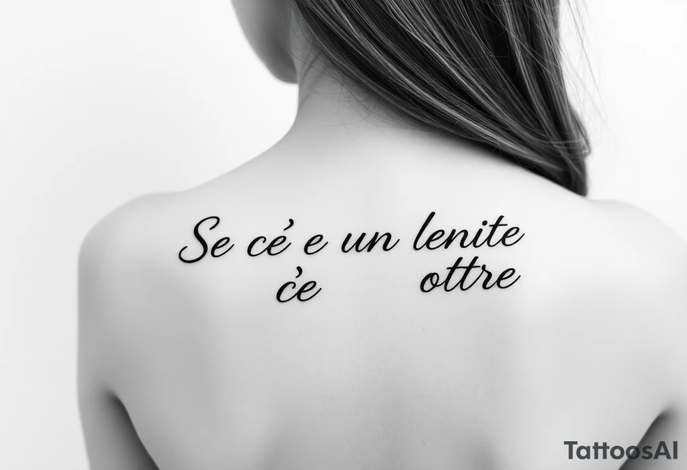 scritta sotto il pettorale “Se c’è un limite c’è un oltre” tattoo idea