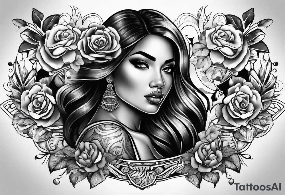 Chicano girl tattoo idea